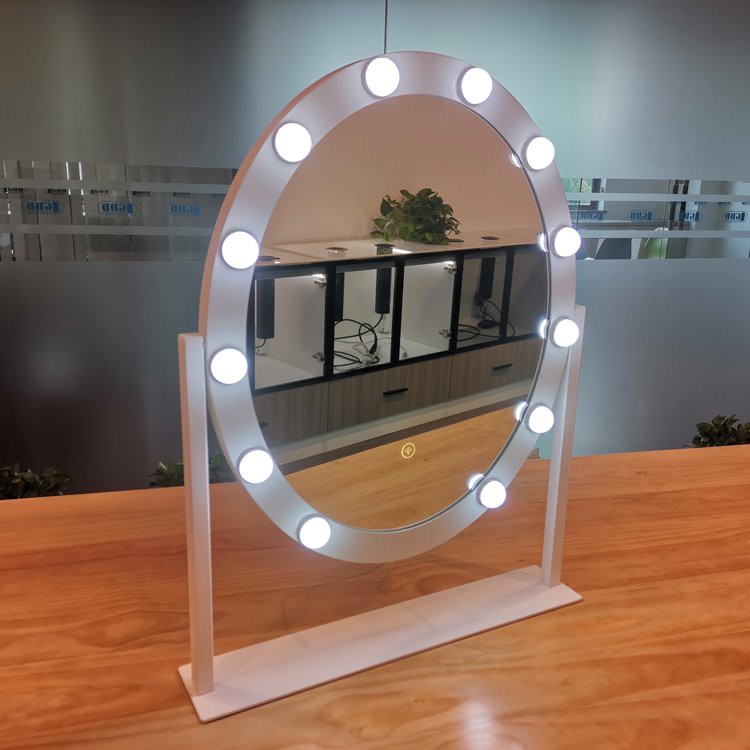 Round Dressing Table Mirror With Lights